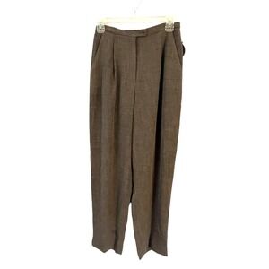 Valerie Stevens Petite NWT Women's Brown Herringbone Dress Pants Lined 8P
